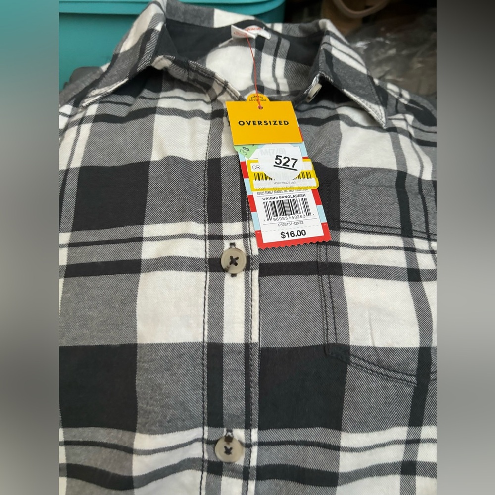 Cat & Jack Plaid Shirt-Size 7-8